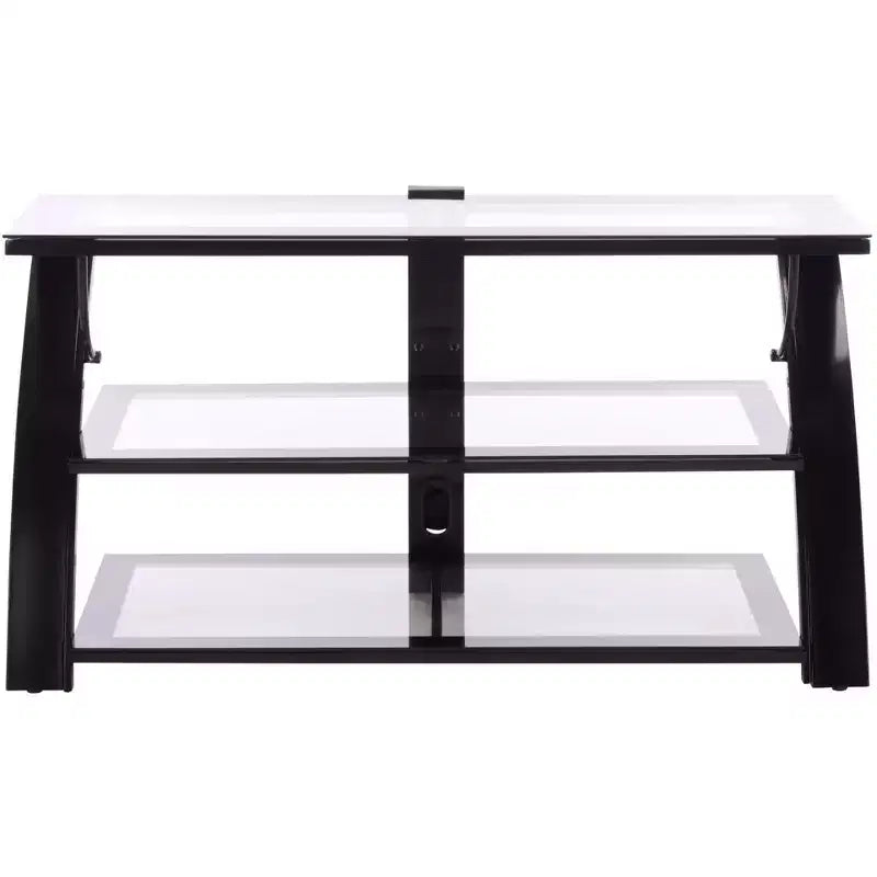 Aiden 3-in-1 Flat Panel Media TV Stand - Black - SEI