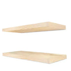 Confezione da 2 mensole galleggianti in legno massello da 40 cm - per arredo bagno, libri, camera da letto e soggiorno