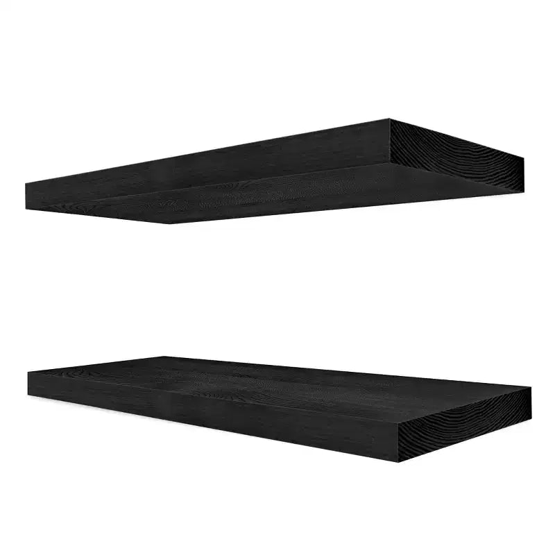 Confezione da 2 mensole galleggianti in legno massello da 40 cm - per arredo bagno, libri, camera da letto e soggiorno