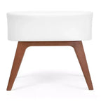 Culla portatile Aero con gambe in legno, bianca