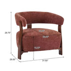 Poltrona moderna imbottita Arnaud in legno curvato
