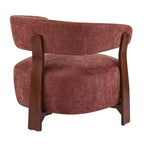 Poltrona moderna imbottita Arnaud in legno curvato