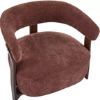 Poltrona moderna imbottita Arnaud in legno curvato