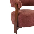 Poltrona moderna imbottita Arnaud in legno curvato