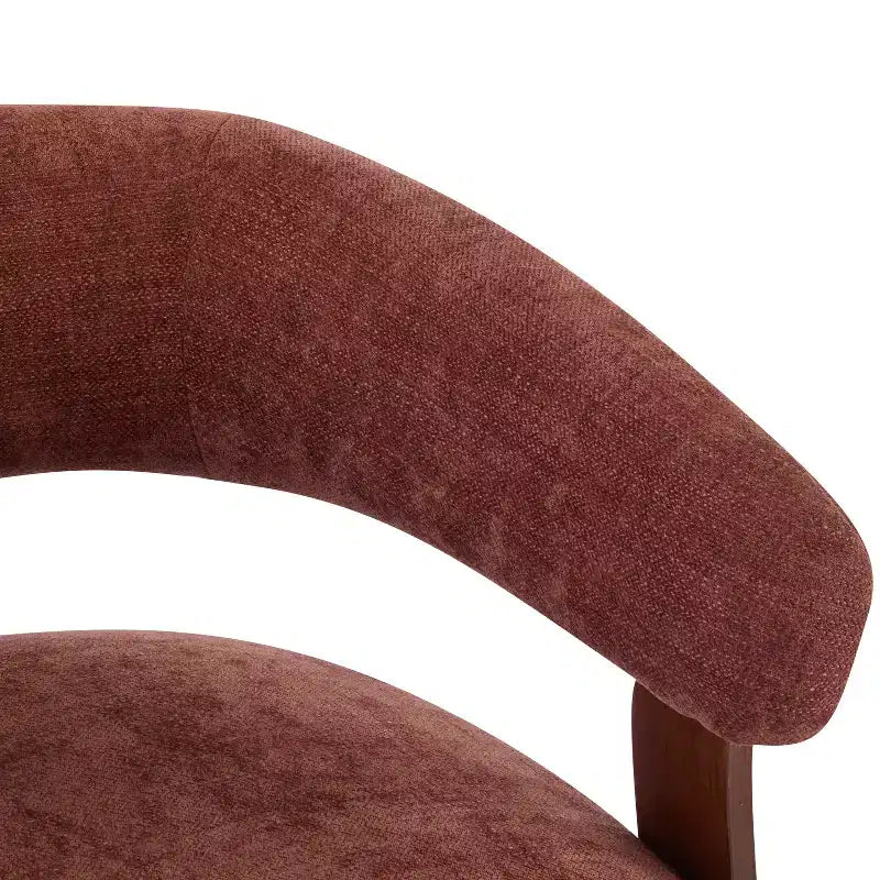 Poltrona moderna imbottita Arnaud in legno curvato