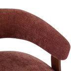 Poltrona moderna imbottita Arnaud in legno curvato