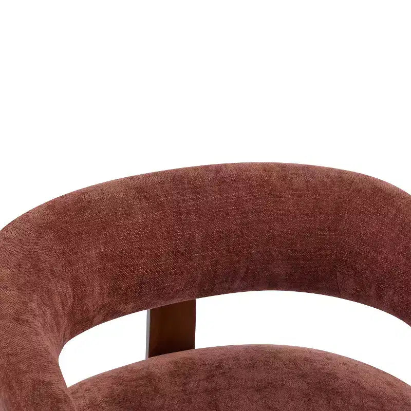 Poltrona moderna imbottita Arnaud in legno curvato