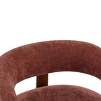Poltrona moderna imbottita Arnaud in legno curvato