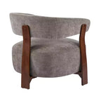 Poltrona moderna imbottita Arnaud in legno curvato