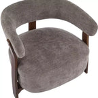 Poltrona moderna imbottita Arnaud in legno curvato