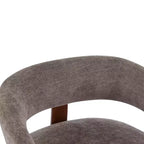 Poltrona moderna imbottita Arnaud in legno curvato