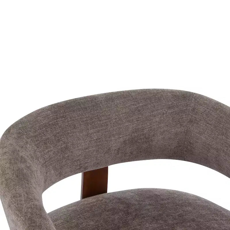 Poltrona moderna imbottita Arnaud in legno curvato
