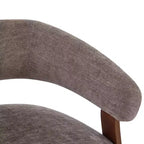 Poltrona moderna imbottita Arnaud in legno curvato