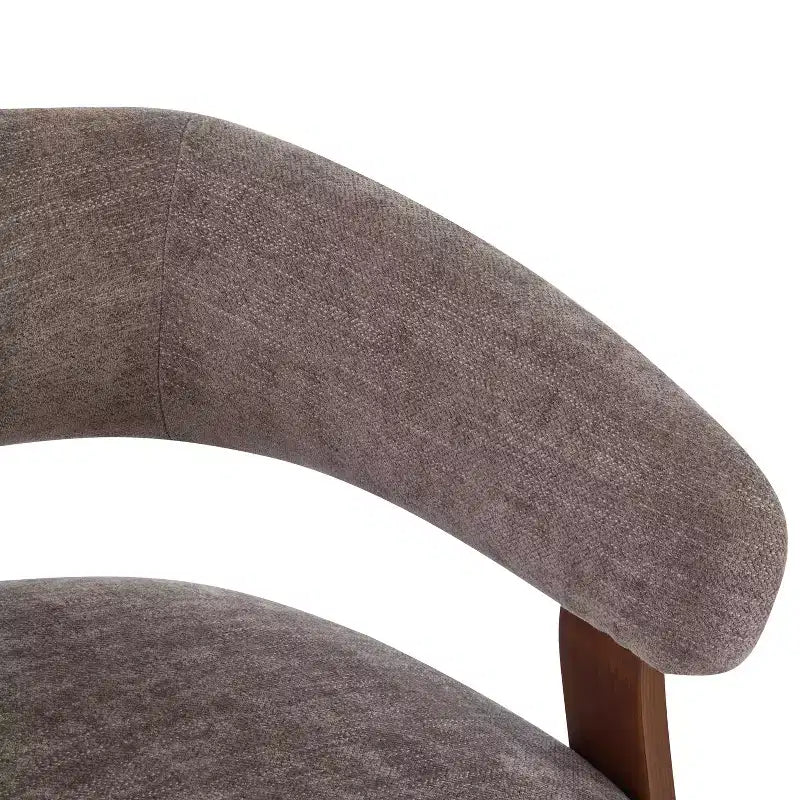 Poltrona moderna imbottita Arnaud in legno curvato