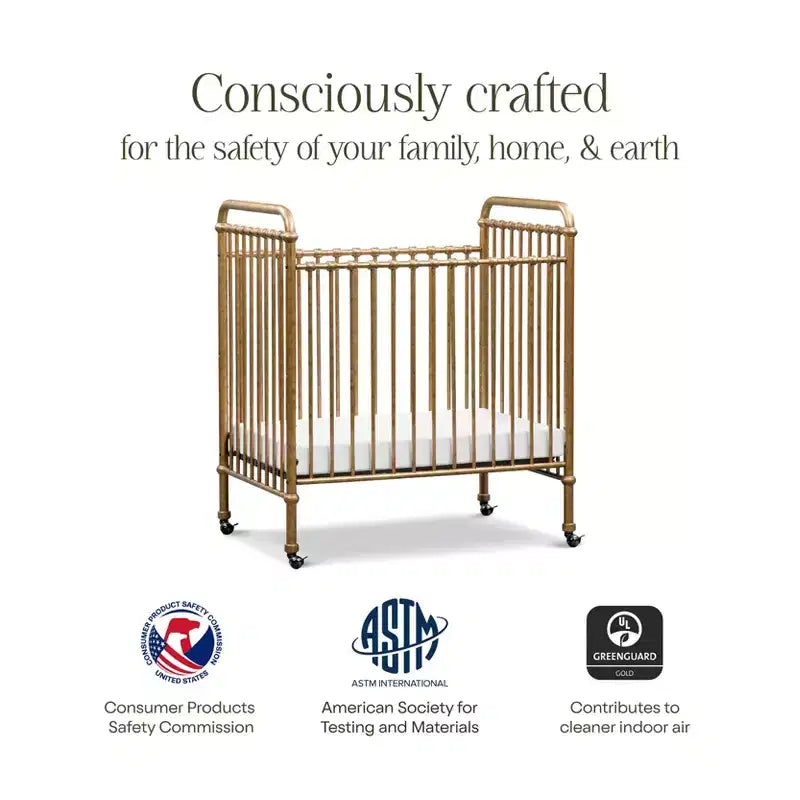 Culla Mini in Metallo Convertibile 3-in-1 Abigail