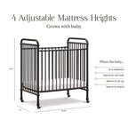 Culla Mini in Metallo Convertibile 3-in-1 Abigail