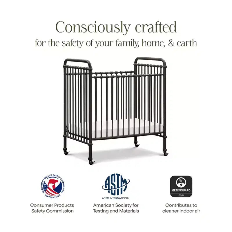 Culla Mini in Metallo Convertibile 3-in-1 Abigail