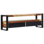 Mobile TV Legno naturale, nero