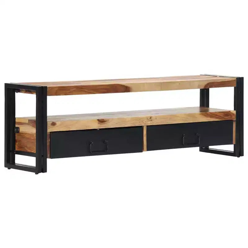 Mobile TV Legno naturale, nero