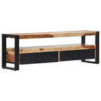 Mobile TV Legno naturale, nero