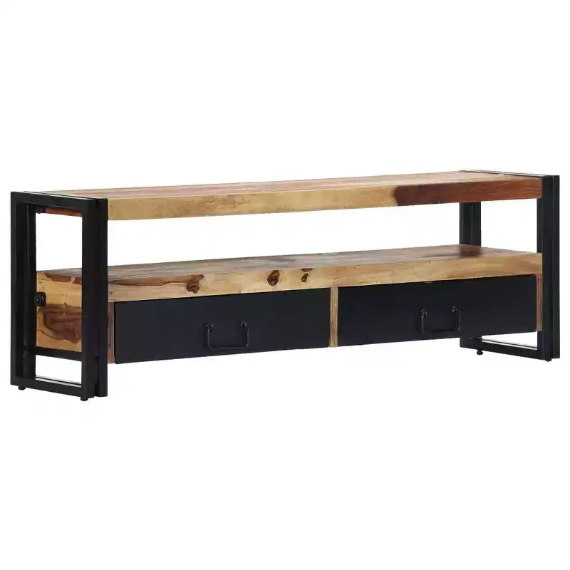 Mobile TV Legno naturale, nero