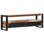 Mobile TV Legno naturale, nero