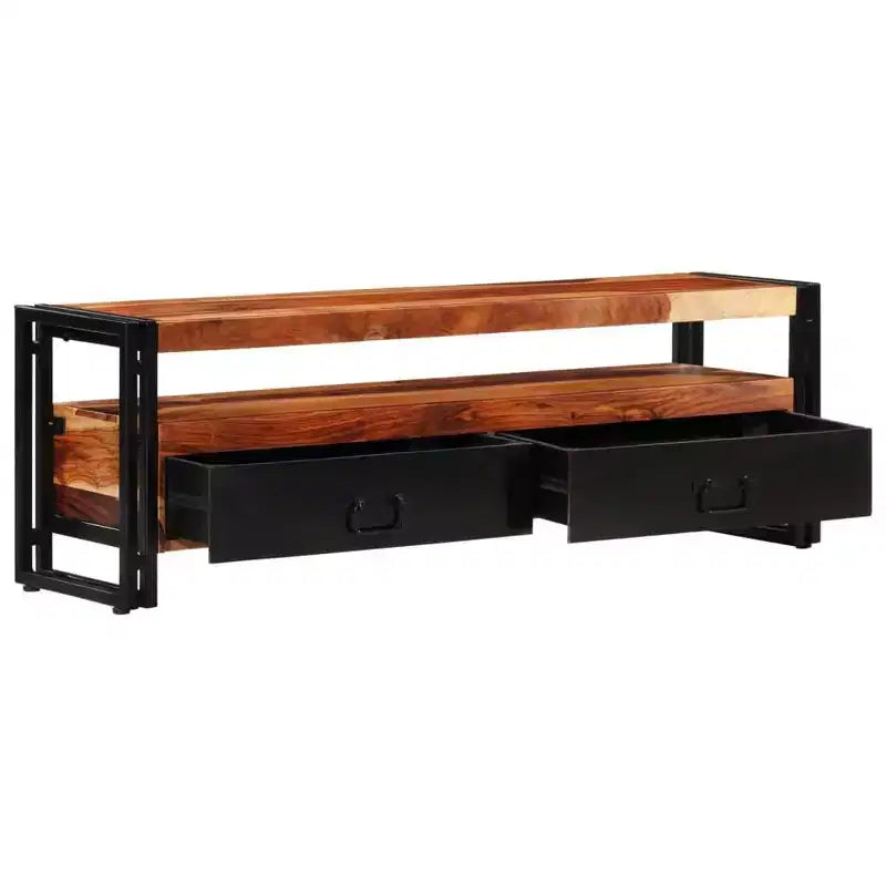 Mobile TV Legno naturale, nero