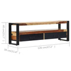 Mobile TV Legno naturale, nero