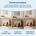 Console da tavolo con cassetto portaoggetti, Tavolino da divano industriale rustico per ingresso, soggiorno, corridoio, atrio