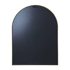 Specchio da parete ad arco con cornice in alluminio nero da 30 x 40 pollici per bagno, vanità, camera da letto, ingresso e soggiorno