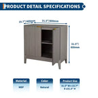 Ante e Ripiano Regolabile, Credenza a Buffet Scanalata per Soggiorno Sala da Pranzo Cucina Ingresso