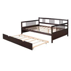 Divano Letto in Legno Massello con Letto Estraibile, Struttura Divano Letto Allungabile in Legno Massello con Letto Estraibile a Scomparsa