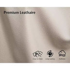 Divano Reclinabile Elettrico 128, Divano Sezionale Reclinabile Elettrico con Consolle e Doppi Recliner, Divano Oversize per Soggiorno, Leathaire Beige Marrone