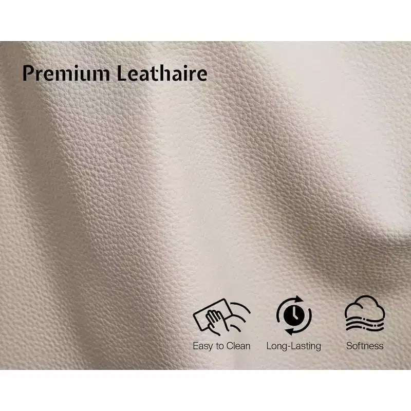 Divano Reclinabile Elettrico 128, Divano Sezionale Reclinabile Elettrico con Consolle e Doppi Recliner, Divano Oversize per Soggiorno, Leathaire Beige Marrone
