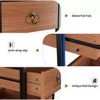 Portafrutta e Verdura in Legno, Scaffale Stretto a 5 Ripiani per Snack e Frutta, Organizer Multiuso per Cucina, Soggiorno, Camera da Letto