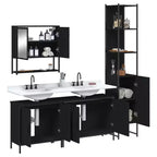 Mobile bagno con mensola 4 pz in legno multistrato, stile moderno