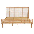 Letto Shadow Coastal Grid in Vimini PE con Testiera ad Ala
