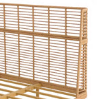 Letto Shadow Coastal Grid in Vimini PE con Testiera ad Ala