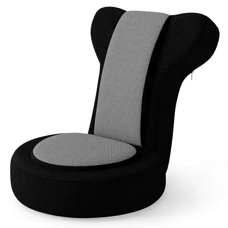 Poltrona Divano Pigro con Poggiatesta e Schienale Regolabili, Seduta Imbottita in Spugna, Struttura in Metallo Nero + Grigio / Nero + Rosa