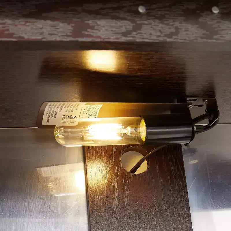 Vetrina a 2 ante con ante in vetro temperato, pannello posteriore a specchio, ripiani regolabili e luce per l'home office