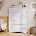 Dresser for Bedroom, Tall 16-Drawer Fabric Storage Dresser, 39.9W x 51.2H Chest of Drawers for Home